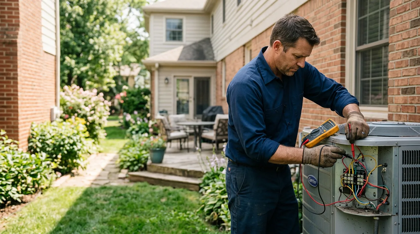 HVAC technician working near Fultonham, OH